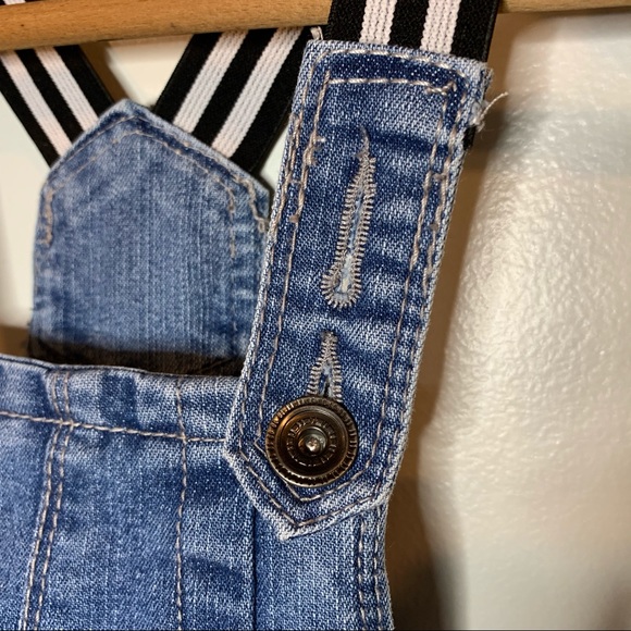 NWT SQUEEZE Denim Jean Shortalls Girls' Size 7 - Picture 3 of 8
